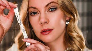 ASMR EXTREME Close Up Face Measuring & Inspection  Ear to Ear Whispers, Posh Accent Roleplay