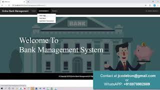 Online Bank Management System Project in Hibernate with source code