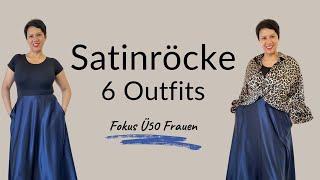 6 angesagte Outfits mit Satinröcken