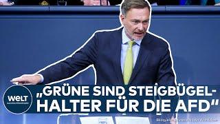 CHRISTIAN LINDNER: "Grüne leiden unter Realitätsverlust!" FDP-Chef spricht Klartext im Bundestag!