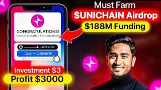 UNICHAIN AIRDROP GUIDE | $188M Funding Airdrop | UNICHAIN TESTNET | Uniswap Unichain Airdrop