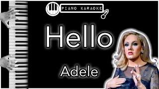 Hello - Adele - Piano Karaoke Instrumental