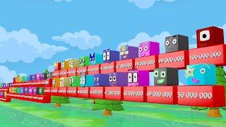 Numberblocks CUBE Step Squad 1,000,000 to 100,000,000 MILLION Learn to Count BIGGEST Numbers