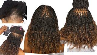 How to micro twist natural hair using Afro bulk synthetic and curly hair #microtwists  #minitwist