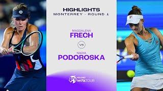 Magdalena Frech vs. Nadia Podoroska | 2024 Monterrey Round 1 | WTA Match Highlights