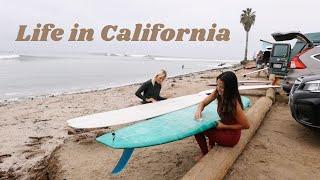 LIFE IN CALIFORNIA | Surfing with Eryn Krouse & getting a new surfboard!
