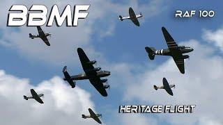 4Kᵁᴴᴰ RIAT 2018 4K UHD Battle of Britain Memorial Flight  RAF 100 Heritage Flight  ! BBMF