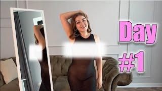 4K Try On Haul Transparent, Get ready with Alise, Black Dress, Mirror View, Cleaning Haul