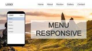 como HACER un MENÚ de NAVEGACIÓN RESPONSIVE con ENLACES en HTML Y CSS