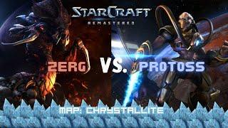 StarCraft: Remastered  - Zerg vs. Protoss - Custom Play Gameplay Replay 1080p 60fps - No Commentary