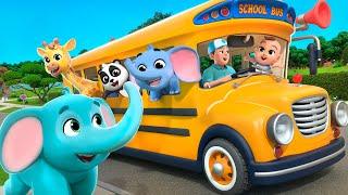 Wheels on the Bus Zoo Animals | Almama Nursery Rhymes & Kids Songs