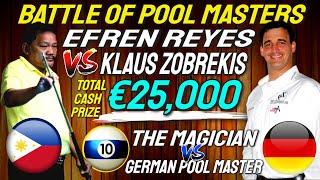 EFREN REYES VS KLAUS ZOBREKIS AT THE 10 BALL MATCH A RACE TO 6 INVITATIONAL EXHIBITION TOUR