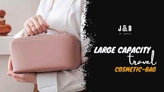 Effortlessly Organize Your Beauty Essentials with our Large Capacity Travel Cosmetic Bag