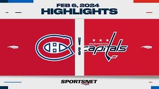 NHL Highlights | Canadiens vs. Capitals - February 6, 2024