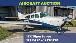 1977 Piper Lance // New Interior // N1177A ** Online Auction Starts December 13, 2023 **