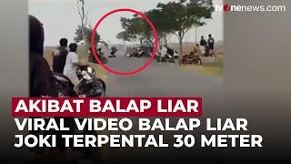 Aksi Balap Liar Remaja di Rembang, Joki Terpental 30 Meter | OneNews Update