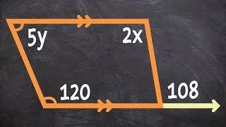 Finding the value of x using a trapezoid alternate interior angles and supplementary