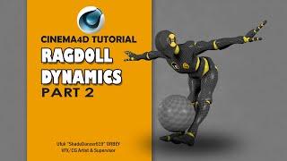 Cinema 4D Tutorial - Ragdoll Dynamics (Part 2)