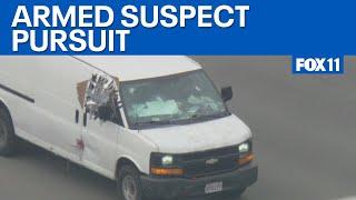 Armed suspect leads LAPD on chase across SFV | FOX 11 LA