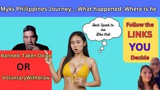 YouTuber channel gone why?  Myks Philippines Journey, banned or voluntary, its a twisty tale