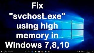 Fix svchost.exe using high memory in Windows 7, 8 and 10