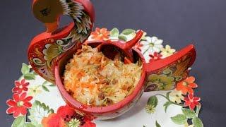 Sauerkraut Russian Style in The Jar! Капуста, квашеная в банке!