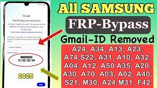 All Samsung Galaxy Frp Bypass 2025 (100% DONE) Android 12-13-14 Latest Code Frp Unlock Without Pc