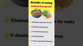 Amazing Health Benefits of Soaked Fenugreek Seeds