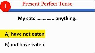 English Quiz Present Perfect | 20 sentences Grammar English Quiz Present Perfect