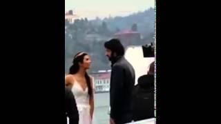 Engin akyurek ve Tuba buyukustun 2015/03/23 set