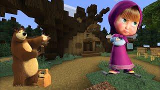 Masha and Bear in minecraft