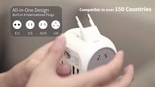 Uppel All-in-One Universal Travel Adapter