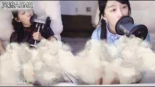 ASMR b站主播 酥酥学姐 黑白中华小厨娘 双倍快乐 黑丝 白丝 过膝袜 中华娘 露底 舔耳