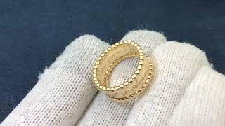 18K yellow gold Perlée signature ring#collection #porcelain #viral #reel #china