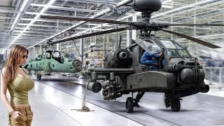 Inside Secret US Helicopter Factory: APACHE AH-64 Manufacturing process - Production line