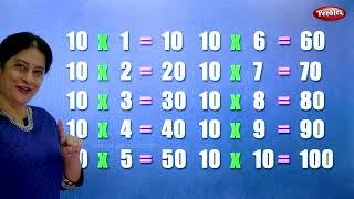 Table of 10 in English | 10 Table | Multiplication Tables English | Learning Video | Pebbles Rhymes