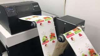 Label printer Epson 6500 with inline finisher Eclipse Mini+