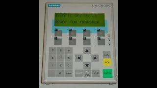 Formatting Simatic OP7 HMI