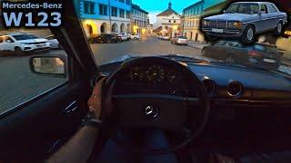 1982 Mercedes W123 POV Drive | Relaxing Evening Ride Through Prague (Pure Engine Sound)