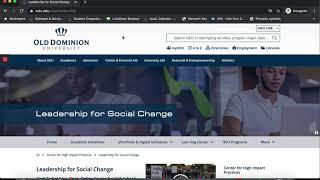 Leadership for Social Change -  Non-ODU Student Registration