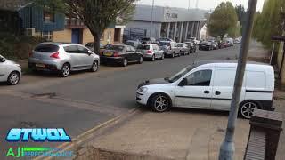 Sam pilgrims Saab Engined Vauxhall Combo van doing a pull