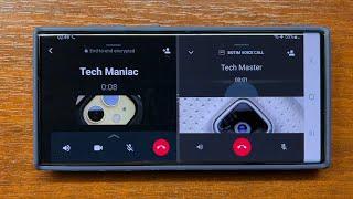 Samsung S22 Ultra WhatsApp vs BOTIM App Incoming Calls Double Ringtone Sound in Split Screen View