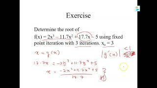 Simple Fixed Point Iteration Example