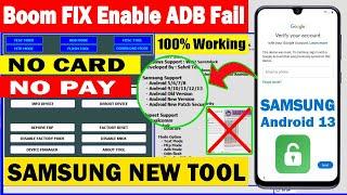 New Samsung frp tool | Samsung frp bypass adb enable | Samsung android 13 frp bypass enable adb fail