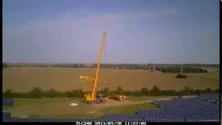 Time lapse video of wind turbine installation