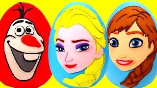 Compilación de Huevos Sorpresas Gigantes de Frozen en Español de Plastilina Play Doh