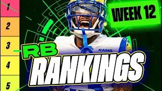  NEW Top 36 RB RANKINGS for Week 12 Fantasy Football  | Fantasy Football Rankings