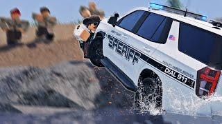 New recruit DRIVES chiefs car INTO LAKE! (emergency response liberty county)