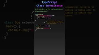 TypeScript Class Inheritance in one minute #Shorts