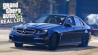 Реальная Жизнь в GTA 5 - КУПИЛ MERCEDES C63 AMG. ПЕРЕСТРЕЛКА. ИЩЕМ КВАРТИРУ. ДТП.